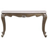 Elozzol Sofa Table, Marble Top and Espresso Finish