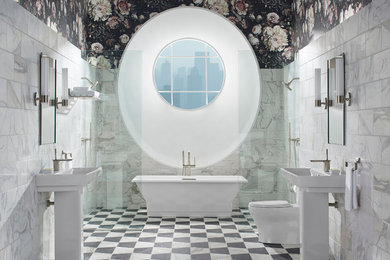 Cottage chic bathroom photo in Philadelphia