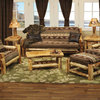 Cedar Log Frame Chair-and-a-Half, Includes Fabric and Cushions