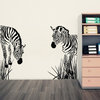 Room Decor Jungle Animals Wall Decals With Grass Zebra Wall Decals