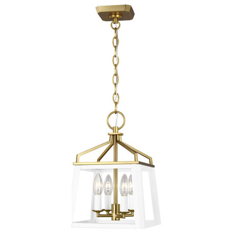 Chapman & Myers Carlow 4-Light Small Lantern CC1574MWTBBS, Matte White