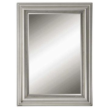 Uttermost Stuart Silver Mirror | Decorative Silver Beaded Mirror