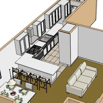 3D Design for an Organized Contemporary Kitchen