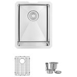 Stylish - STYLISH 14" Single Bowl, 18 Gauge, Stainless Steel Kitchen Sink S-310G- Ivory - This 14" x 18" Undermount Bar Sink, designed in Canada to meet top North American plumbing standards, optimizes space with rear-set drains. Its X-pattern drain grooves ensure efficient drainage. Handcrafted from 18-gauge surgical grade SUS 304 stainless steel, featuring 18% chromium and 10% nickel, it offers superior strength and durability. A satin finish conceals water spots and maintains a uniform patina over time.