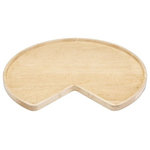REV-A-SHELF, INC. - 32" Wood Kidney Lazy Susan w/ Swivel Maple Rev-A-Shelf 4WLS401-32-BS52 - Part of the Rev-A-Shelf 4WLS401 Series. This 32" Kidney Lazy Susan Tray is designed for corner base cabinets. This tray offers the beauty of maple without the worries of warping and splitting. The shelves have a UV-cured clear coat finish for beauty and durability for years to come. This single 32" Kidney shelf features an attached swivel bearing and stop.