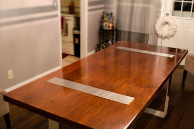 Solid dining table