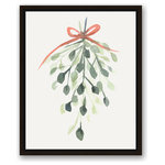 DDCG - Watercolor Mistletoe Canvas Wall Art, Framed, 16"x20" - Spread holiday cheer this Christmas season by transforming your home into a festive wonderland with spirited designs. This Watercolor Mistletoe Canvas Print Wall Art makes decorating for the holidays and cultivating your Christmas style easy. With durable construction and finished backing, our Christmas wall art creates the best Christmas decorations because each piece is printed individually on professional grade tightly woven canvas and built ready to hang. The result is a very merry home your holiday guests will love.