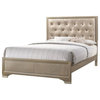 Pemberly Row 4 Pc. Queen Bedroom Set in Metallic Champagne Gold