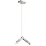 Elan Lighting - Elan Lighting 84138 Avedu - 20.5" 75W 2 LED Pendant - Inspired by birds in flight, the Avedu Three lightAvedu 20.5" 75W 2 LE Polished Nickel Etch *UL Approved: YES Energy Star Qualified: n/a ADA Certified: n/a  *Number of Lights: Lamp: 2-*Wattage:75w LED bulb(s) *Bulb Included:Yes *Bulb Type:LED *Finish Type:Polished Nickel
