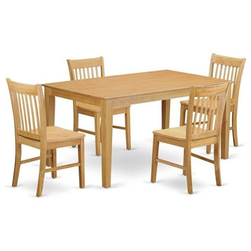 5-Piece Dining Room For 4 Set, , Dining Table And 4 Chairs