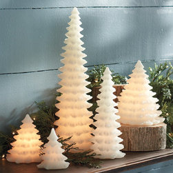 Tree Shaped Led Candle 4" - Holiday Decorations