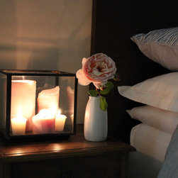 Weathered Zinc Lanterns and Candle Boxes - Candle Holders and Candelabra