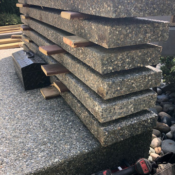 New Composite Deck and Aggregate Stair Stringer Rebuild + Paint