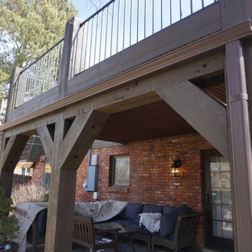 Cedar Shake siding with a custom deck