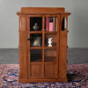 Crafters and Weavers Arts and Crafts 1 Door Wood Bookcase in Cherry