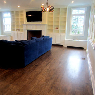 LOCUST VALLEY: 4" SELECT WHITE OAK SUPPLY/INSTALL & FINISH W DARK WALNUT/TRAFFIC
