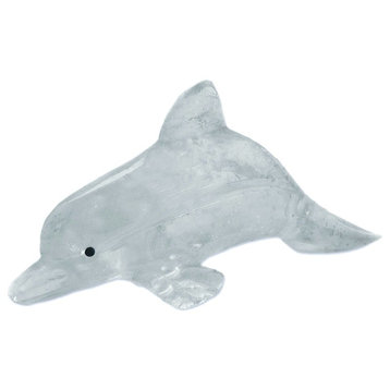 Dolphin Crystal Quartz Statuette