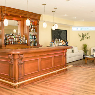 Traditional Home Bar in Leonia, NJ.