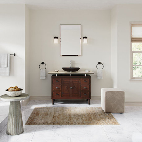 Verdana Bathroom Vanity, Single Sink, 48", Brown, Freestanding