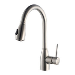 Kraus KPF-2130 Single Lever Stainless Steel Pull Out Kitchen Faucet - Kitchen Faucets