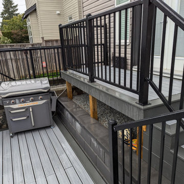 Composite Deck and Porcelain Patio