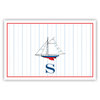Laminated Placemat Sailboat Single Initial, Letter S