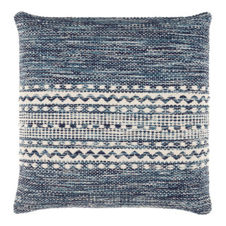 Surya Levi Denim 18x18 Toss Pillow with Polyester Insert