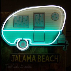 Neon Trailer Beach Decor - Wall Decor