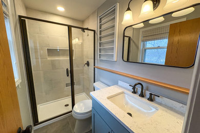 Inspiration for a transitional bathroom remodel in Other