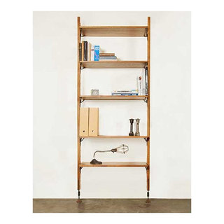 Theo Hard Fumed Wood Modular Shelving Mediterranean Display