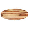 vidaXL Solid Wood Sheesham Table Top Ø31.5"x(0.59"-0.63") Round Replacement