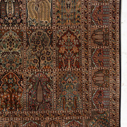 Handmade Kashmir Silk Carpet - Area Rugs