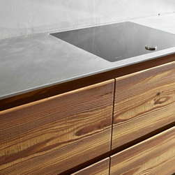Piano lavoro in acciaio inox, piano cottura induzione a filo. - Kitchen Products