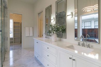 Example of a transitional bathroom design in Austin