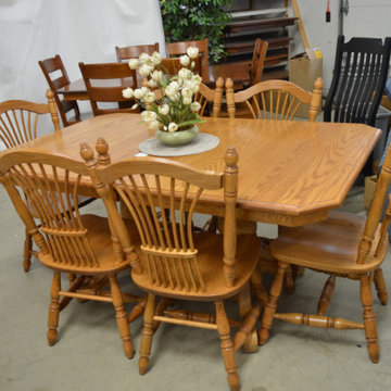 42 x 66 Clip corner table with Royal harvest chairs