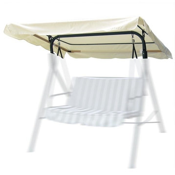 72"x53" Outdoor Swing Canopy Top Replacement Uv30+ 180Gsm, White