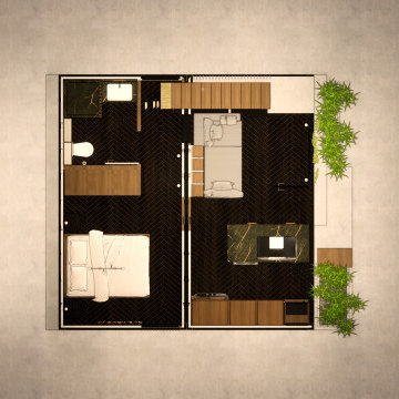PRELIMINARY DOUBLE MODULE - LEVEL PLAN