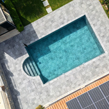 Antique Grey & Pool Garden Grey Porcelain Tiles -Fethiye,Mugla Villa