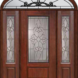 Prehung Side lights-Transom Door 80 Fiberglass Courtlandt 3/4 Lite - Front Doors