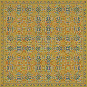 Pattern 28 Little Darling 96x96 Vintage Vinyl Floorcloth