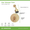 Symmons Dia Shower Trim Kit Wall Mounted with Single Handle Volume Control, Brus