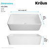 Natura Rectangle Vessel Bathroom Sink, Stone Resin Solid Surface