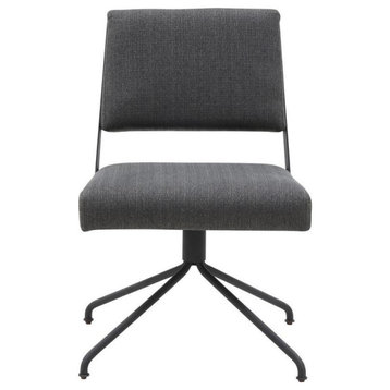 Myric Swivel Office Chair, Slate Gray/Black