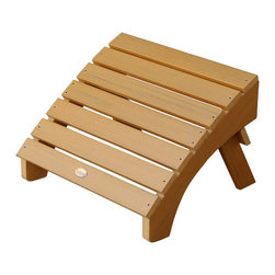 Highwood - Outdoor Folding Adirondack Ottoman, Toffee - Outdoor Footstools And Ottomans