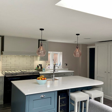Dove Grey and Storm Blue 1909 Kitchen