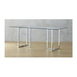 silverado chrome 72" rectangular dining table | CB2 - Dining Tables