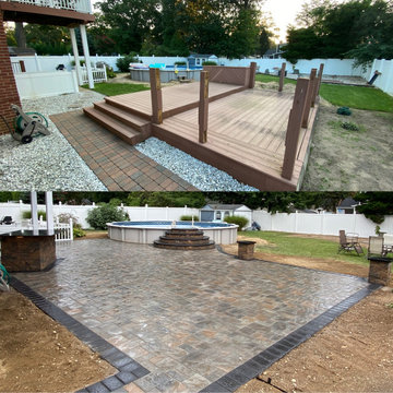 Cambridge Paver Patio with Bar and Pool - West Islip, NY 11795