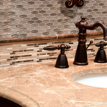 Bathroom Wall- Champagne Estate 6mm Mosaic