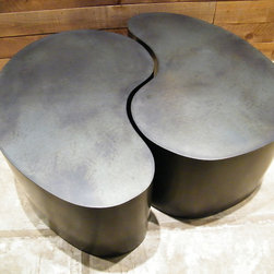 Sculpted Steel Coffee Tables - Coffee And Accent Tables
