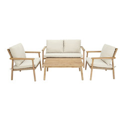 John Lewis - John Lewis Croft Collection Islay 4 Seater Outdoor Lounging Set - Garden Lounge Sets